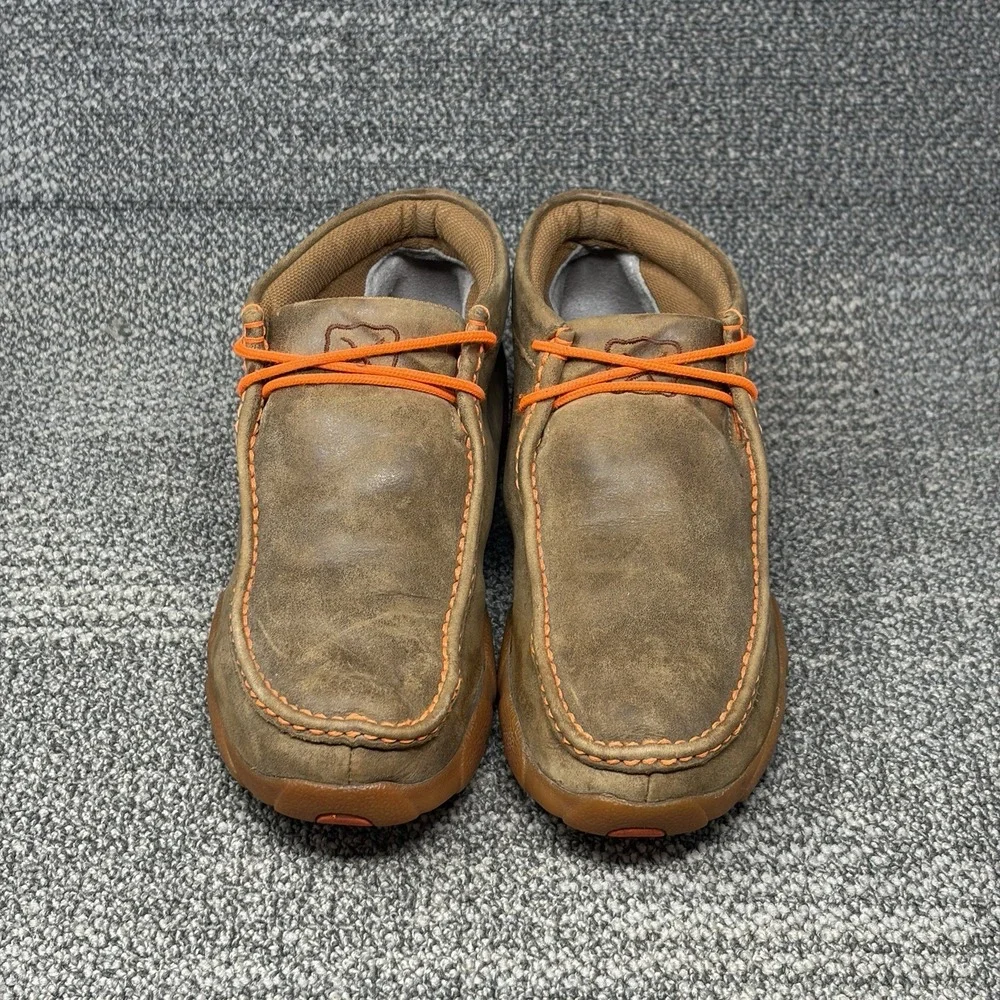 Twisted X MDM0019 Driving Moc Brown Leather Chukka Boots Mens Size 8M Orange